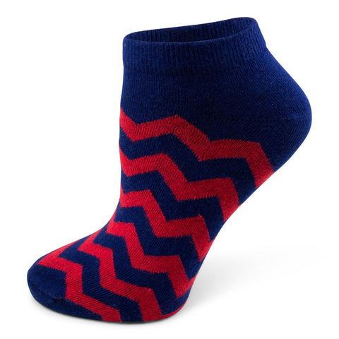 Two Feet Ahead - Socks - Women's Chevron Footie (11278)